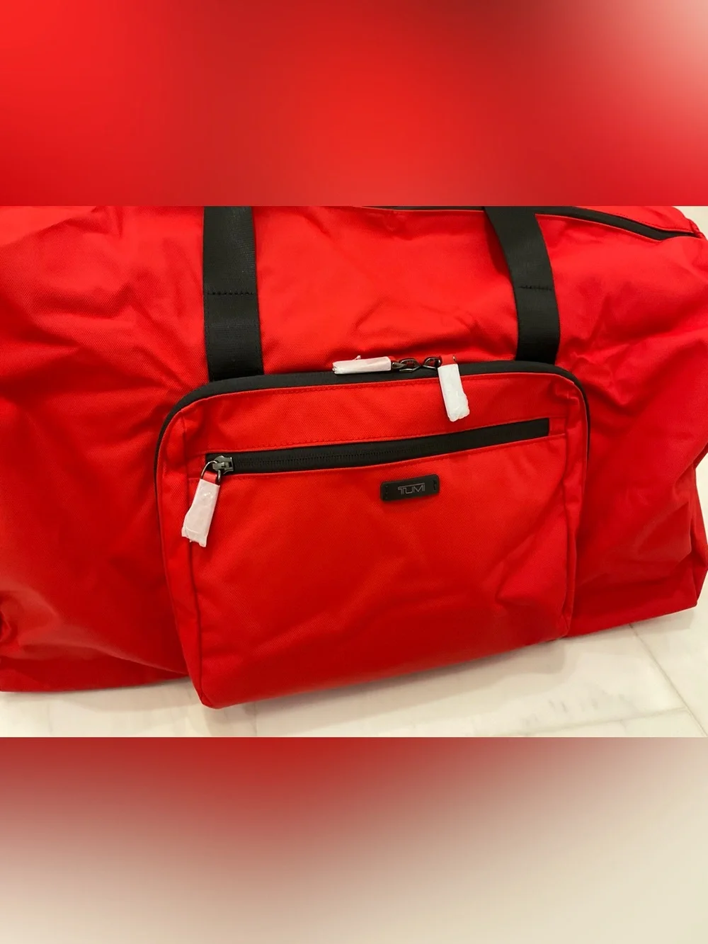 NEW TUMI Voyageur JUST IN CASE Packable 20.5” Duffel Bag - TUMI RED
